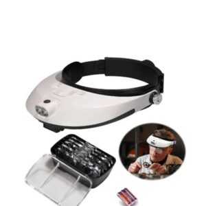 Lupa Visera De Cabeza Luz Led 5 Lentes Profesional